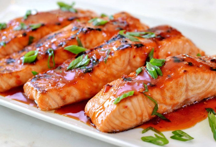 Sweet chili salmon walk ons