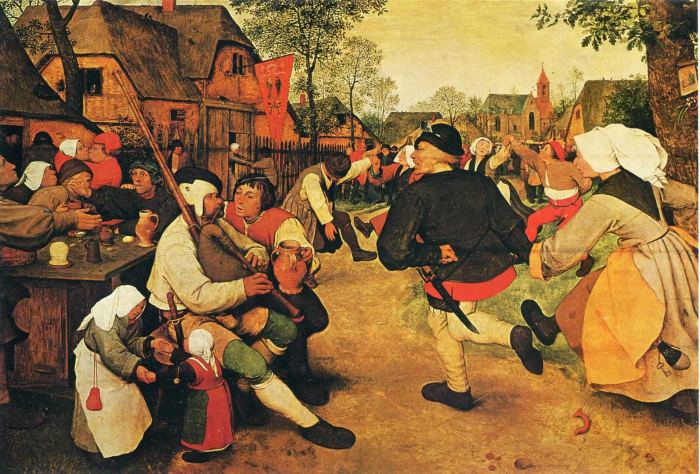 Look at pieter bruegel the elder's peasant dance